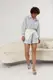 Костюм из рубашки и шорт с вязаной накидкой - голубой цвет, ONE SIZE (есть размеры)