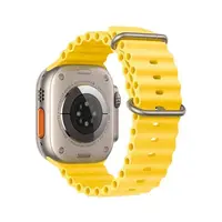 Ремешок Apple Watch Hoco iWatch WA12 Original Marine 2-buckle Silicone 42-49mm, Yellow (789532)