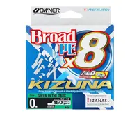 Шнур OWNER KIZUNA Broad PEx8 #0.19мм 11.9кг 135м green (56118-019)