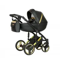 Коляска 2 в 1 Verdi Mirage Limited gold II, чорний/золото