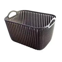 Корзина для белья Stenson BlaСk R-85498 35х25х20 см с ручками