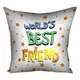 Подушка c принтом габардиновая World's best friend 50x50 (5P_18M010)
