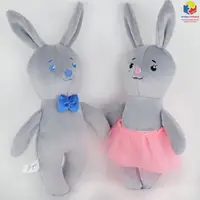Мягкая игрушка Попелюшка Влюбленные зайчики 26см 2шт. (ZL645)
