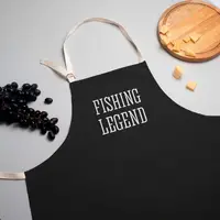 Фартук "Fishing legend", Черный, английский