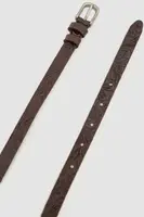 Ремінь жіночий тонкий, колір темно-коричневий, 196R15Y0W16
