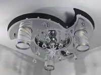 Люстра стельова Космос з кольоровим LED підсвічуванням та авто відключенням з пультом 25238 Чорний 18х53х53 см.