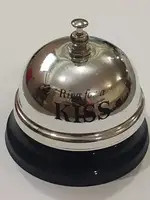 Звонок настольный "RING FOR A KISS" маталлик