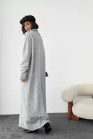 В'язане плаття oversize з високою горловиною - сірий колір, ONE SIZE
