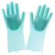 Хозяйственные силиконовые перчатки для уборки и мытья посуды Magic Silicone Gloves Мятный