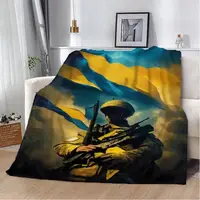 Плед патріотичний 3D Захисник України 29598 180х215 см