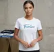 Футболка женская с камнями 20788 S-L белая