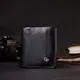 Стильное портмоне с накладной монетницей из натуральной кожи GRANDE PELLE 11643 Черный