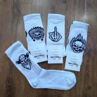 Чоловічі стрейчеві шкарпетки"Happy Socks",Туреччина,41-45 Horror Білі