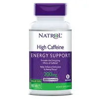 Передтренувальний комплекс Natrol High Caffeine, 100 таблеток