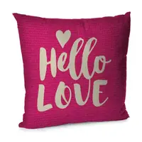 Подушка диванная с бархата Hello love 45x45 см (45BP_17L062)