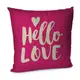 Подушка диванная с бархата Hello love 45x45 см (45BP_17L062)