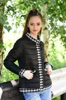 Куртка женская черная демисезонная код П326 L
