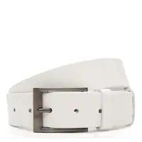 Мужской кожаный ремень Borsa Leather V1125FX14-white