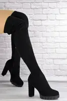 Женские ботфорты Fashion Ebony 1363 36 размер 23 см Черный