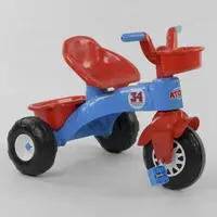 Трехколесный велосипед Pilsan корзинка, багажник. Red and blue (78221)