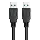 Кабель PowerPlant USB 3.0 AM – AM, 1.5м, черный