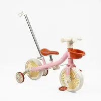 Детский велосипед-трансформер Corso C-098 колеса 10" EVA озвучка подсветка. Pink and Brown (190753)