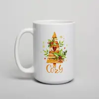 Кружка "Cozy", Белый, английский, Деревянная подарочная коробка с гравировкой, 425 мл