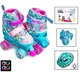 Комплект ролики-квады "Frozen". Turquoise/Pink (размер 34-38). Светящиеся колеса и шлем!