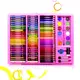 Набор для рисования Lesko Super Mega Art Set 168 предметов Pink Чемоданчик Карандаши Мелки Краски Бумага
