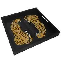 Поднос квадратный с дерева Гепард 30x30x4 см (PDN_19M008_BL)
