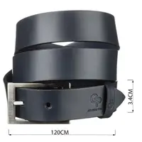 Ремінь чоловічий Grande Pelle 11058 шкіряний Синій