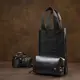 Кожаная глянцевая мужская косметичка GRANDE PELLE 11413 Черный