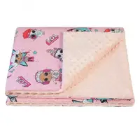 Плед дитячий плюшевий minky Ляльки Персиковий 100х150 див.