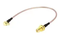 Антенний кабель QJ RG316 20 см кутовий (MMCX - SMA F)