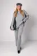 Жіночий костюм oversize у рубчик зі штанами палаццо - сірий цвет, ONE SIZE
