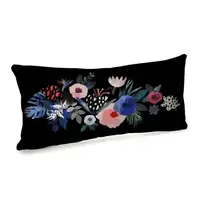 Подушка для дивана бархатная Цветы 50x24 см (52BP_URB005)