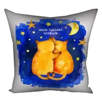 Подушка габардинова з принтом Ніжно. Глибоко. Безмежно 40x40 см (4P_20L005_UKR)