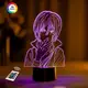 3D ночник "Ято" (УВЕЛИЧЕННОЕ ИЗОБРАЖЕНИЕ)+ пульт ДУ + сетевой адаптер + батарейки (3ААА)  3DTOYSLAMP