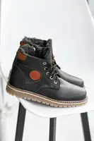 Подростковые ботинки кожаные зимние черные Walker 74 (39)