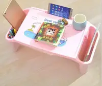 Стол – органайзер детский универсальный Arivans ∙ Столик для ребенка функциональный с ячейками и держателем планшета / смартфона 55х30х22 см