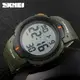 Часы наручные мужские SKMEI 1068AG, армейские часы противоударные. Цвет: зеленый