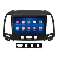 Штатная магнитола Lesko для Hyundai Santa Fe II 2005-2010 экран 9" 2/32Gb/ 4G/ Wi-Fi Premium GPS Android