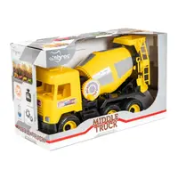 Игрушечная бетономешалка "Middle truck" 39493 с подвижными деталями