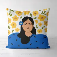 Подушка декоративная Soft Девушка с цветком в волосах 45x45 см (45PST_23M012)