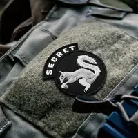 Шеврон на липучці Secret Squirrel 7,5×8,5 см вишитий патч, нашивка, шеврон Білка Розвідка