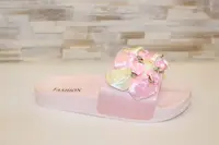 Шлепанцы женские розовые с цветами Б1021 40