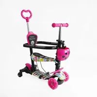 Самокат 5 в 1 Best Scooter, PU колеса с подсветкой. Pink (163311)