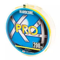 Шнур Duel Hardcore X4 PRO 200м 0.19мм 9.0кг #1.2 / (2128533 / H3868-Y)