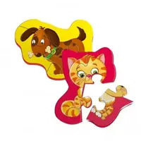 Магнитные беби пазлы "Котенок и щенок" Vladi Toys VT3208-06 рус