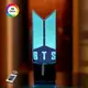3D ночник "BTS" (УВЕЛИЧЕННОЕ ИЗОБРАЖЕНИЕ)+ пульт ДУ + сетевой адаптер + батарейки (3ААА)  3DTOYSLAMP